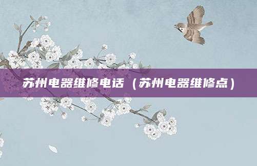 苏州电器维修电话（苏州电器维修点）