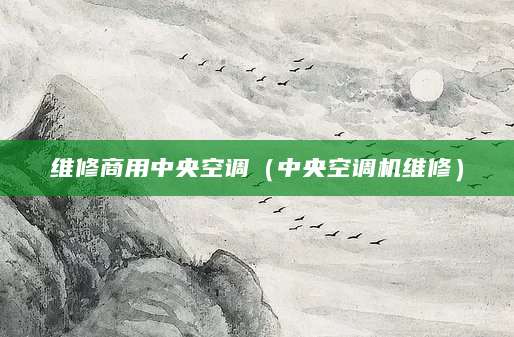维修商用中央空调(中央空调机维修)