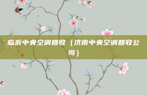 临沂中央空调回收（济南中央空调回收公司）
