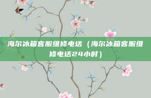 海尔冰箱客服维修电话（海尔冰箱客服维修电话24小时）