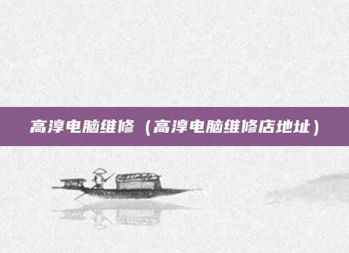 高淳电脑维修（高淳电脑维修店地址）