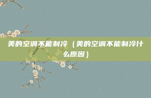 美的空调不能制冷（美的空调不能制冷什么原因）
