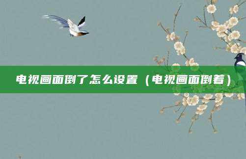 电视画面倒了怎么设置（电视画面倒着）