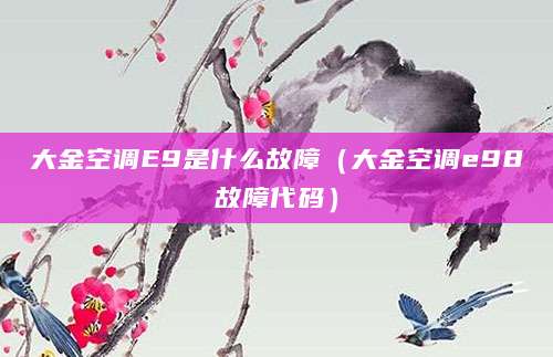 大金空调E9是什么故障(大金空调e98故障代码)