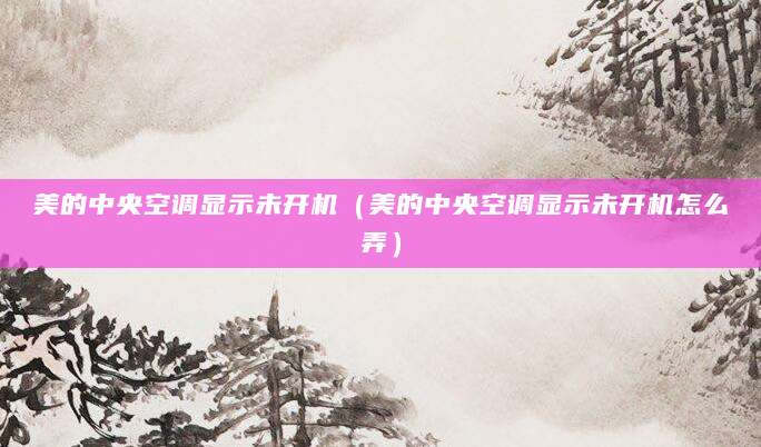 美的中央空调显示未开机（美的中央空调显示未开机怎么弄）