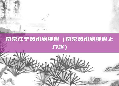 南京江宁热水器维修（南京热水器维修上门修）