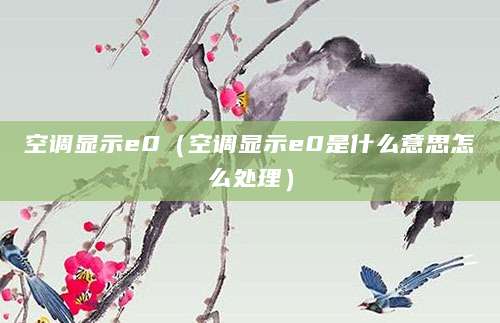 空调显示e0（空调显示e0是什么意思怎么处理）