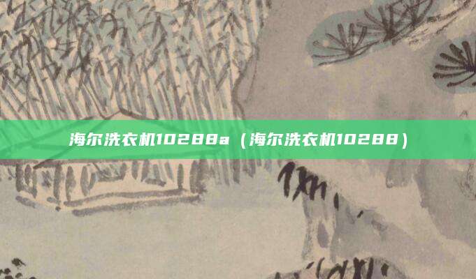 海尔洗衣机10288a（海尔洗衣机10288）