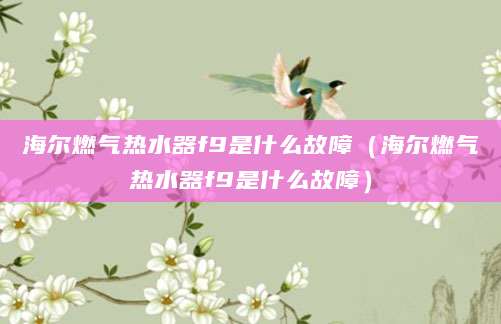海尔燃气热水器f9是什么故障（海尔燃气热水器f9是什么故障）