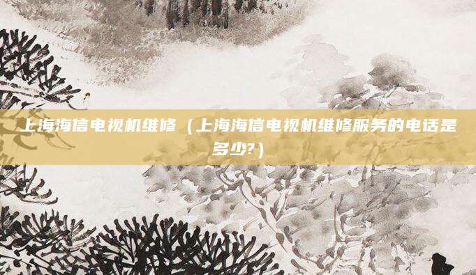 上海海信电视机维修(上海海信电视机维修服务的电话是多少?)