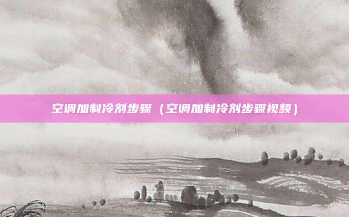 空调加制冷剂步骤（空调加制冷剂步骤视频）