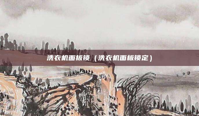 洗衣机面板锁（洗衣机面板锁定）