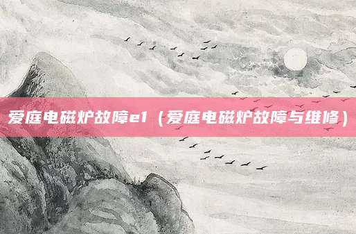 爱庭电磁炉故障e1（爱庭电磁炉故障与维修）