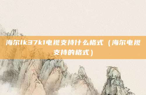 海尔lk37k1电视支持什么格式（海尔电视支持的格式）