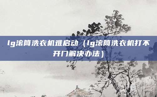 lg滚筒洗衣机难启动（lg滚筒洗衣机打不开门解决办法）