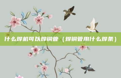 什么焊机可以焊铜管（焊铜管用什么焊条）
