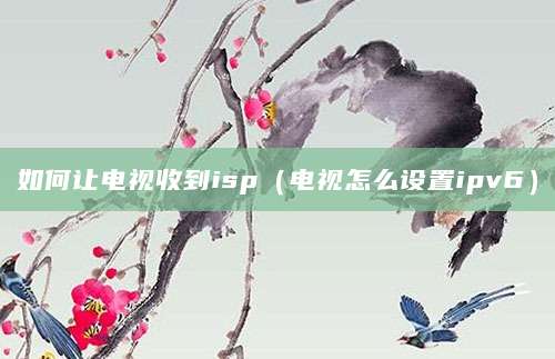 如何让电视收到isp（电视怎么设置ipv6）