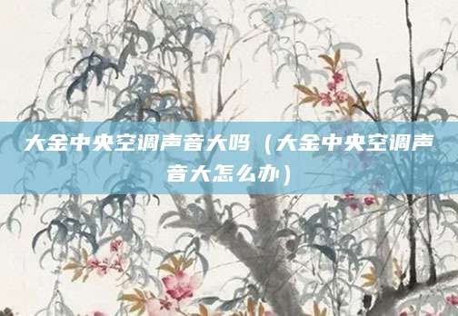 大金中央空调声音大吗（大金中央空调声音大怎么办）