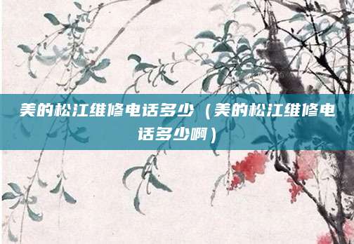 美的松江维修电话多少（美的松江维修电话多少啊）