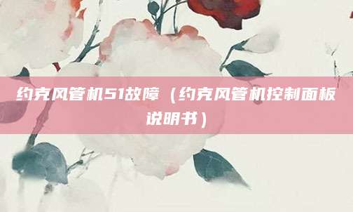 约克风管机51故障（约克风管机控制面板说明书）