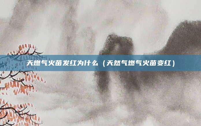 天燃气火苗发红为什么（天然气燃气火苗变红）