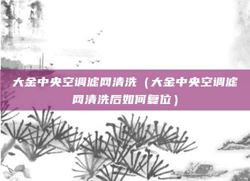 大金中央空调滤网清洗（大金中央空调滤网清洗后如何复位）