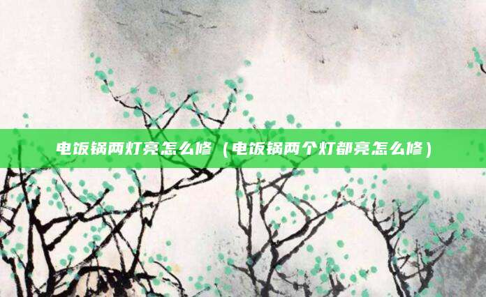 电饭锅两灯亮怎么修(电饭锅两个灯都亮怎么修)