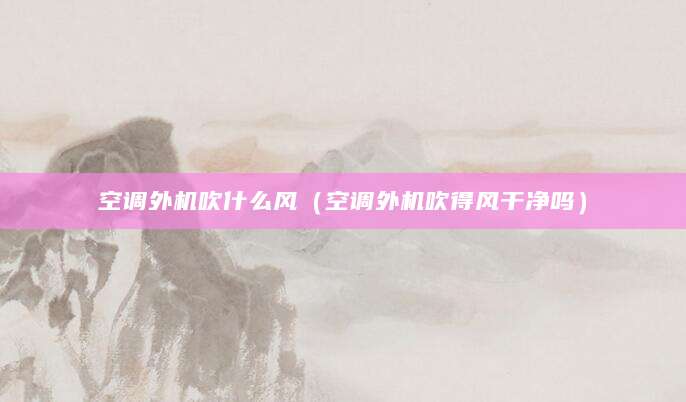 空调外机吹什么风（空调外机吹得风干净吗）