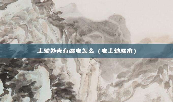 主轴外壳有漏电怎么（电主轴漏水）