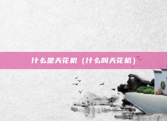 什么是天花机（什么叫天花机）