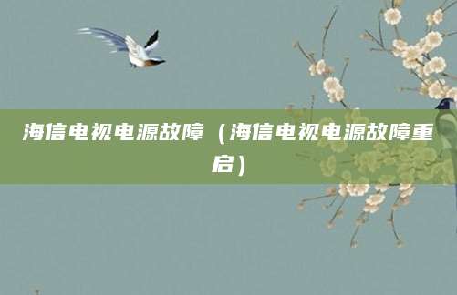 海信电视电源故障（海信电视电源故障重启）