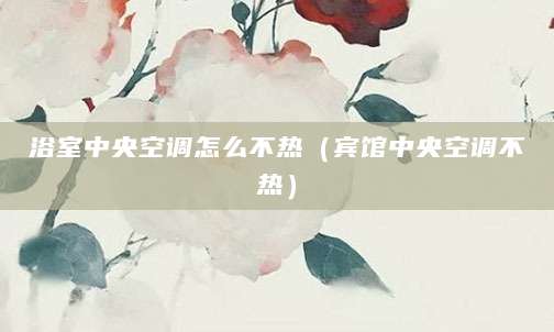 浴室中央空调怎么不热(宾馆中央空调不热)