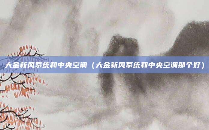 大金新风系统和中央空调（大金新风系统和中央空调那个好）