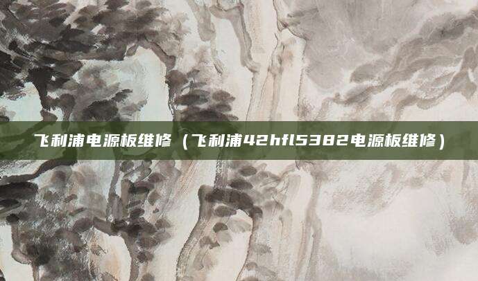 飞利浦电源板维修（飞利浦42hfl5382电源板维修）