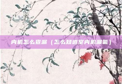 内机怎么查漏（怎么知道室内机漏氟）