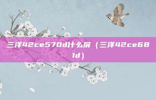 三洋42ce570d什么屏（三洋42ce681d）