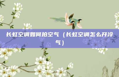 长虹空调如何拍空气（长虹空调怎么开冷气）