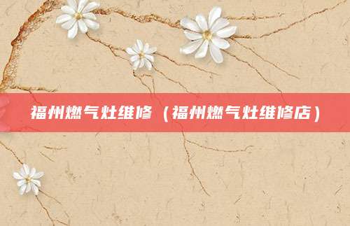 福州燃气灶维修（福州燃气灶维修店）