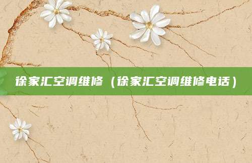 徐家汇空调维修（徐家汇空调维修电话）