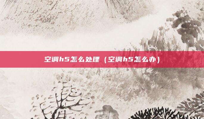 空调h5怎么处理（空调h5怎么办）