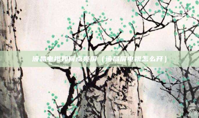 液晶电视如何点亮屏(液晶屏电视怎么开)