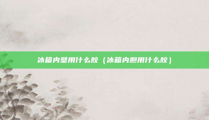 冰箱内壁用什么胶（冰箱内胆用什么胶）