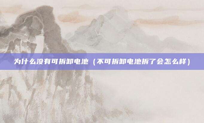 为什么没有可拆卸电池（不可拆卸电池拆了会怎么样）