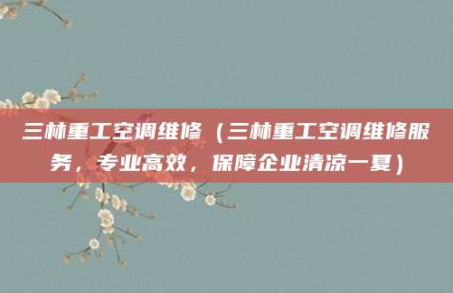 三林重工空调维修（三林重工空调维修服务，专业高效，保障企业清凉一夏）