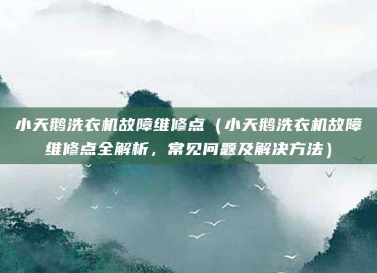 小天鹅洗衣机故障维修点（小天鹅洗衣机故障维修点全解析，常见问题及解决方法）
