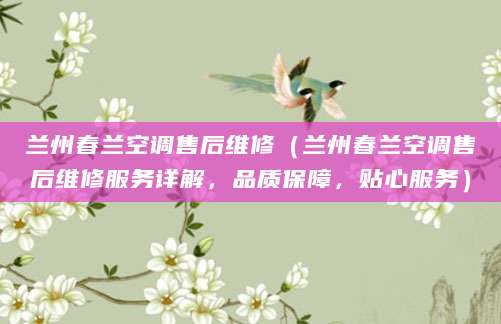 兰州春兰空调售后维修（兰州春兰空调售后维修服务详解，品质保障，贴心服务）
