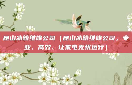昆山冰箱维修公司（昆山冰箱维修公司，专业、高效、让家电无忧运行）