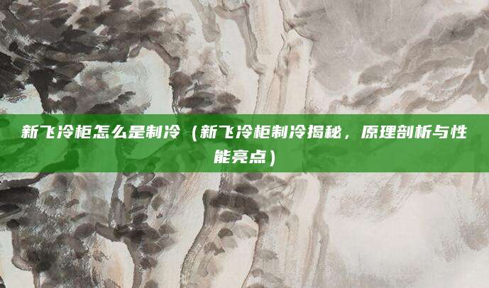 新飞冷柜怎么是制冷（新飞冷柜制冷揭秘，原理剖析与性能亮点）