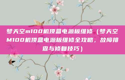 梦天空m100机顶盒电源板维修（梦天空M100机顶盒电源板维修全攻略，故障排查与修复技巧）
