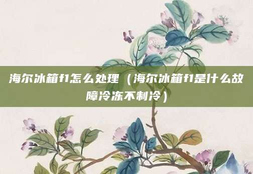 海尔冰箱f1怎么处理（海尔冰箱f1是什么故障冷冻不制冷）
